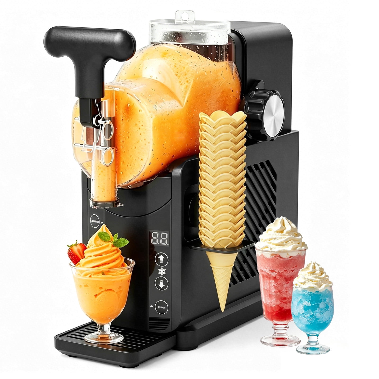 Gourmia 2 Quart Automatic Soft Serve Ice Cream and Frozen Drink