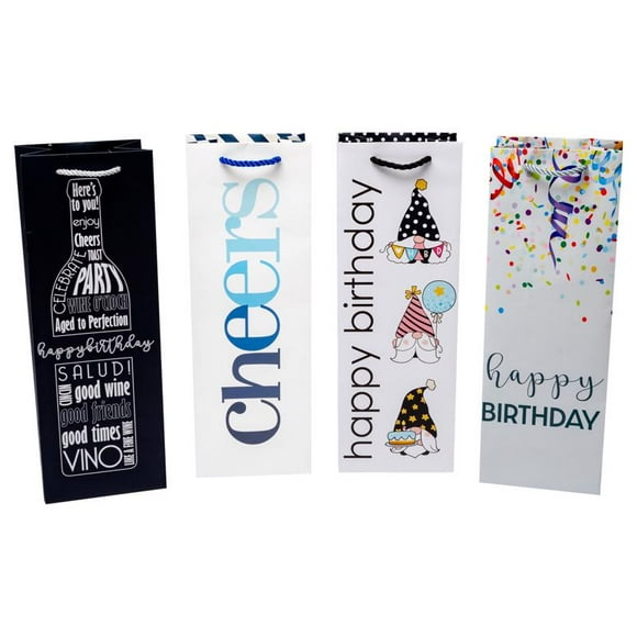 Bolsa de regalo para vino Blueoco BarY3, surtida (paquete de 12)
