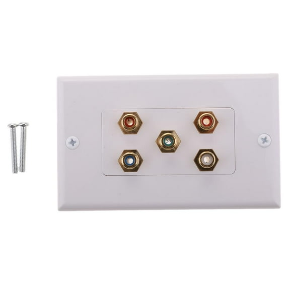 NEW 5 Port Component Video Plate for Decoration, Female to Female