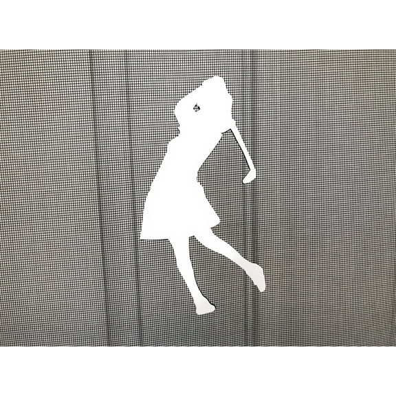 DCentral Woman Golfer Flexible Screen Magnet Décor; For NON-RETRACTABLE Screens, Multipurpose, Double-Sided, Helps to Stop Walking into screens, Covers small tears in Screens, Size W 4" x L 7"