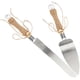 thumbnail image 1 of Professional Cake Decorating Tools Romantic Cake Cutting Tool Stainless Steel For Parties 20.4X2.4CM 2Pcs, 1 of 4