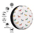 thumbnail image 4 of Fotbe Dachshund Dog Puppy Funda de Llanta de Repuesto con Estampado, Engrosada, Ajuste Universal para Jeep, Remolque, RV, SUV, Camión-14 inch, 4 of 6