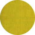thumbnail image 1 of Ahgly Company Machine Washable Indoor Round Oriental Yellow Modern Area Rugs, 8' Round, 1 of 4