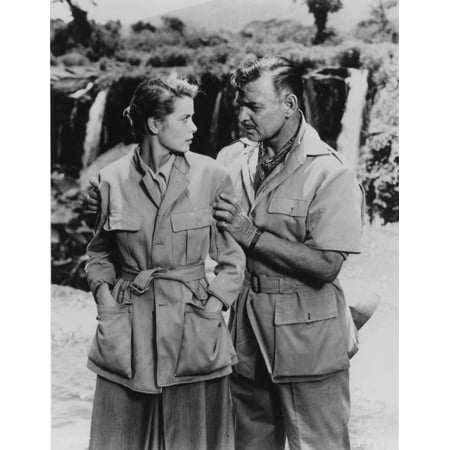 Grace Kelly Clark Gable - Grace Kelly and Clark Gable in Mogambo Photo Print