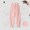 thumbnail image 2 of TRUBKH Womens Sweatpants Thick Joggers for Women Long Johns for Women Thermal Leggings for Women Pantyhose for Women Womens Pants Casual High Waisted Leggings for Women Pink L, 2 of 5