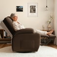thumbnail image 2 of Furmax 360° Swivel Rocking Chair Power Massage Recliner With nursing Needs Oversized Furniture For Living Room,Brown, 2 of 7