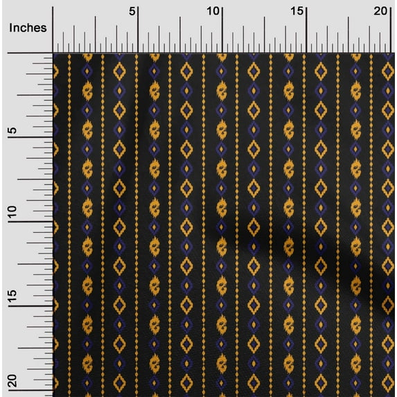 oneOone Viscose Jersey Fabric Stripe & Geometric Ikat Printed Fabric 1 Yard 60 Inch Wide