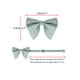 thumbnail image 3 of INSPIRAR CHIC Corbata de moño de satén de color sólido preatado para hombres, corbatas ajustables para bodas elegantes, talla única, gris, 3 of 4