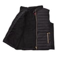 thumbnail image 2 of Women's Puffer Vest Quilted Lightweight Gilet Padded Bubble With Fleece Lining Black Small, 2 of 3