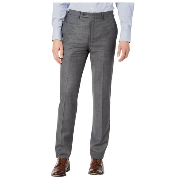 Calvin Klein Mens Slim fit Dress Pants 31 / 32 Charcoal Grey Solid Stretch