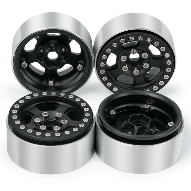 Baohd Wheel Rims For 1/10 SCX10 Crawler RC Car Accessories Replacement Parts Accessory Black