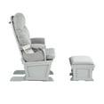 Suite Bebe Madison Glider & Ottoman, Gray Finish with Oyster Cushions