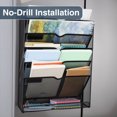 LUIISIS 6Tier Wall File Organizer, No Drilling Installation