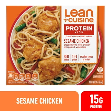Lean Cuisine Features Sesame Chicken Microwavable Meals for Lunch or Dinner, 9 oz (Frozen)