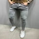 thumbnail image 3 of Color Sólido Stretch Casual Slim Fit Jeans Hombre, 3 of 5