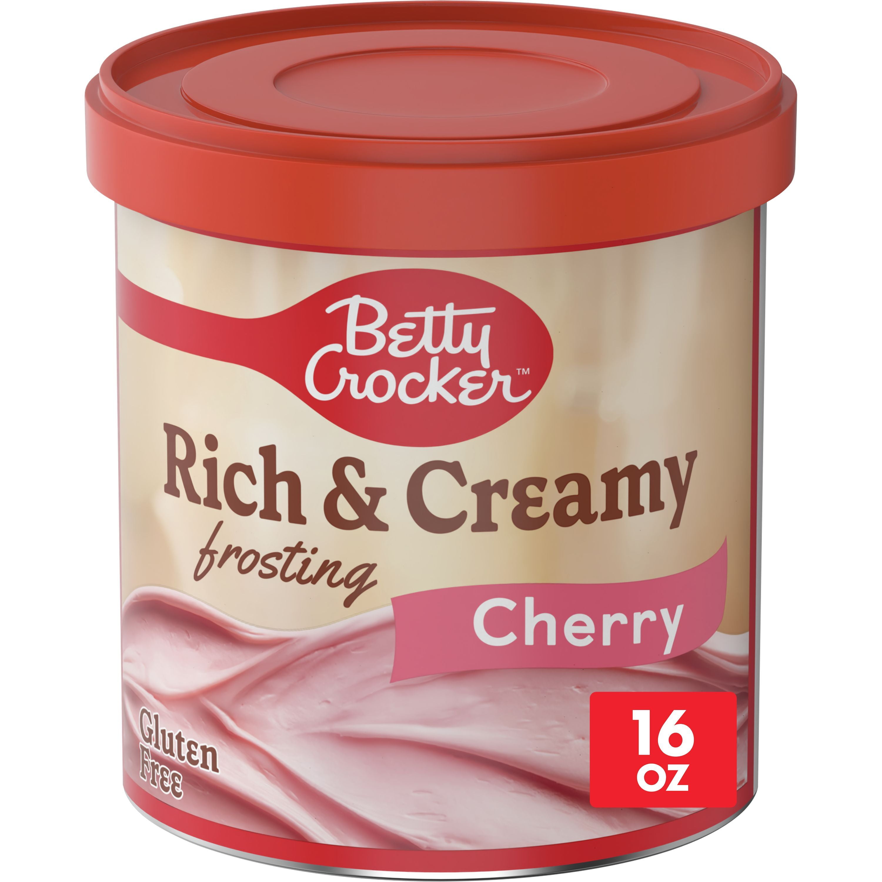 Betty Crocker Gluten Free Rich and Creamy Cherry Frosting, 16 oz
