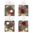 thumbnail image 2 of Naloa Maple colorful Tissue Box Cover Leather Tissue Holder Square Facial Tissue Case for Bathroom, Vanity Countertop, Tabletop, Car, 2 of 7