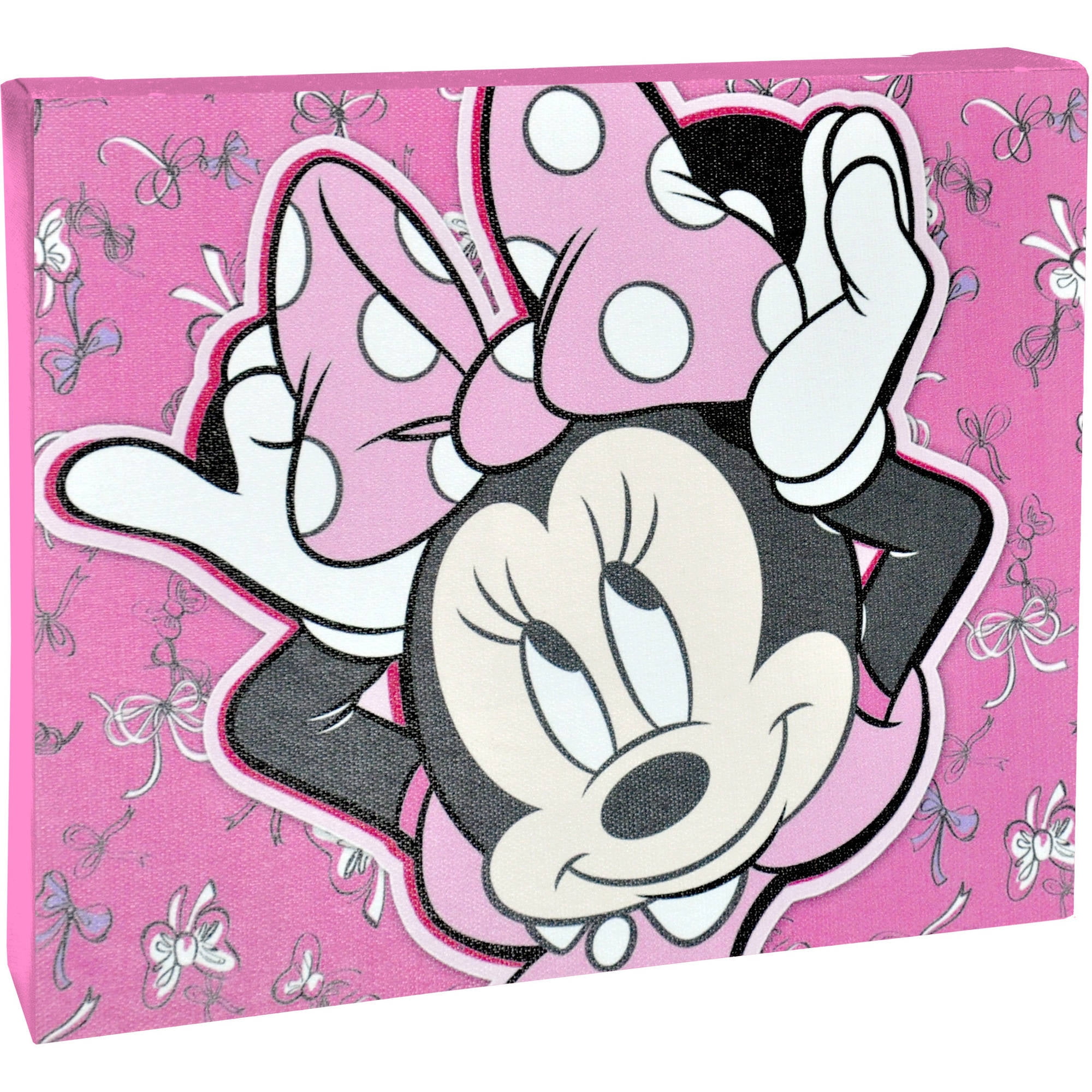 MINNIE MOUSE spotty CANVAS WALL ART PLAQUES/PICTURES 