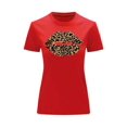 thumbnail image 2 of Playera Blusa Con Impresion De Beso Animal Print Sexy Color Rojo Talla Grande Marca Emil SaEs, 2 of 4