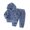 Blue, variant on Toddler Two Piece Set Boy 3t Toddler Pajamas Fashionable Men's And Women's Casual Long Sleeved Hooded Top Round Neck Bottom Pants Solid Color Long Pants Set