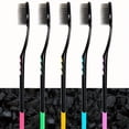 thumbnail image 3 of Soft Bristles Charcoal Toothbrush For Adults Deep Cleaning Gum Care 10 Pack, 3 of 9
