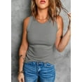 thumbnail image 2 of HOTAPEI Womens Tank Top Summer Crew Neck Sleeveless Tank Tops Ribbed Tank Top Sporty Workout Tops, 2 of 7