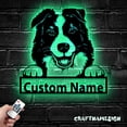 thumbnail image 5 of Craftnamesign Custom Border Collie Metal Wall Art LED Light, Custom Dog Lover Name Sign Decor, 5 of 5