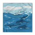 thumbnail image 1 of Nautical Bandana, Dolphins and Fish Cartoon, Unisex Head and Neck Tie, by Ambesonne, 1 of 2