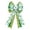 A, variant on St. Patrick's Day Large Bow, 13.8 Inch Green & White Burlap Bow for Tree Topper Wreath Door, Polyester Indoor Outdoor St. Patrick's Day Decoration