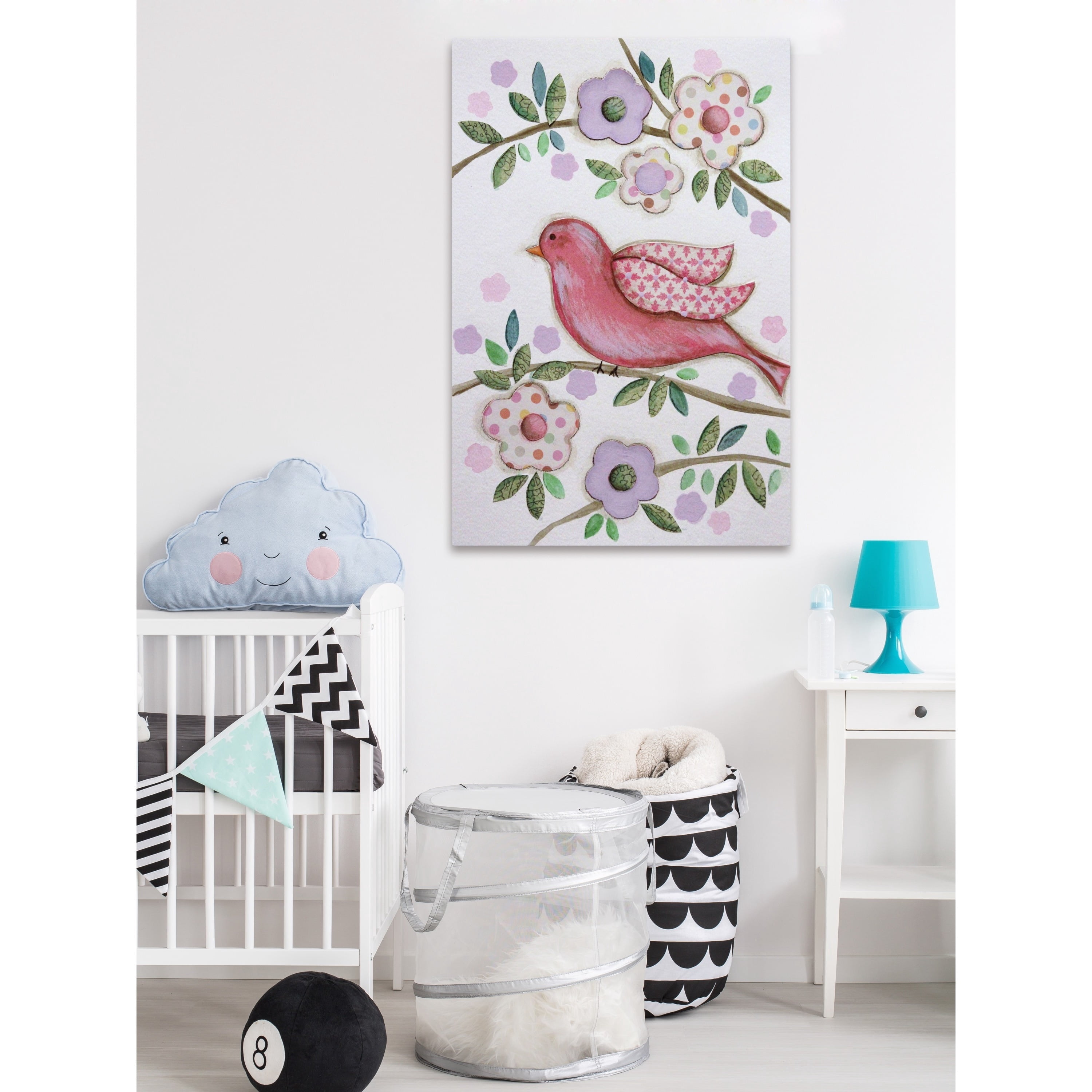 Marmont Hill "Collage Bird" by Reesa Qualia Painting Print on Wrapped Canvas