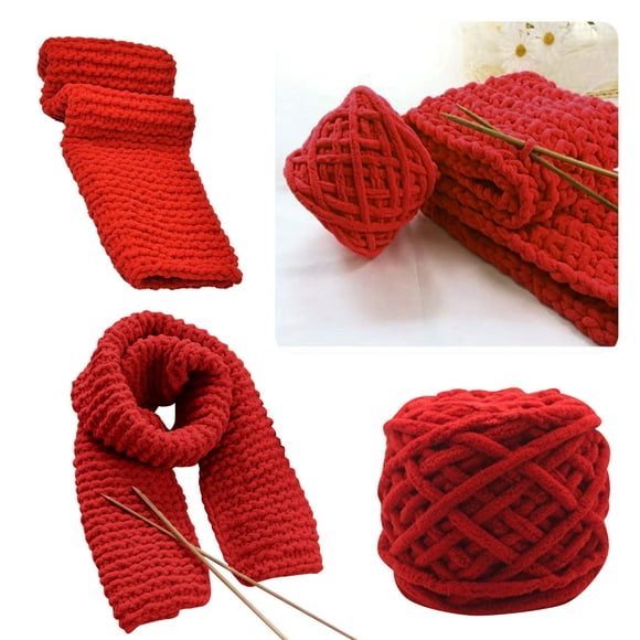 DIY Knitting Craft Fibers Bulky Blanket Yarn for Hand Crochet and Sewing Projects Suitable for Clothing Hats Scarves and Blankets
