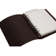 thumbnail image 5 of KISSKI·H Olvido A5 Refillable Leather Writing Notebook, Vintage Journal Binder Notebook, 6 Ring Binder Travelers Diary Notebook, A5 Cover with 80 Lined Pages, Handmade Gift for Women/Men, Dark brown, 5 of 7