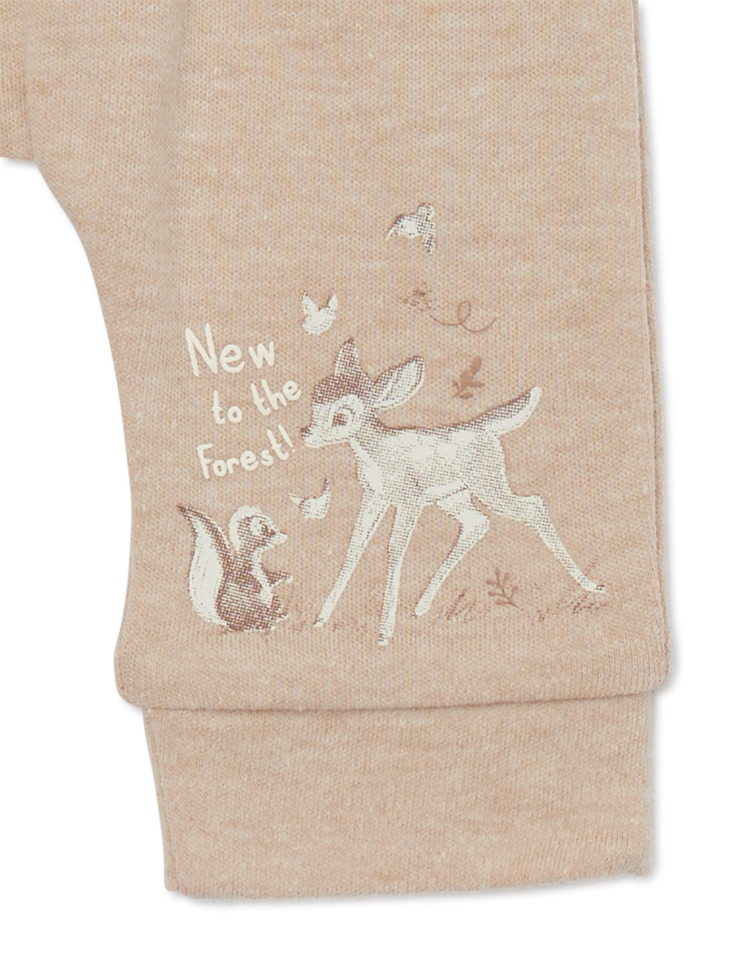Disney Baby Wishes + Dreams Bambi Infant Baby Jogger Pants, 3-Pack, Sizes Newborn-12 Months