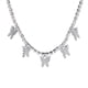 thumbnail image 1 of 1 unid capa de una sola capa, chócero de mariposa de mariposa, collar de cadena de clavícula, plata, 1 of 5