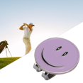 thumbnail image 2 of Drfeify Clip magnético para gorra de golf, metal, para gorra de golf, visera y marcador de bolas, varios patrones (cara sonriente morada) Amonsee No, 2 of 6