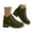 Green, variant on Oyedens Winter Ankle Booties for Women Round Toe Block Ankle Boots Fall Dress Shoes Short Snow Boots