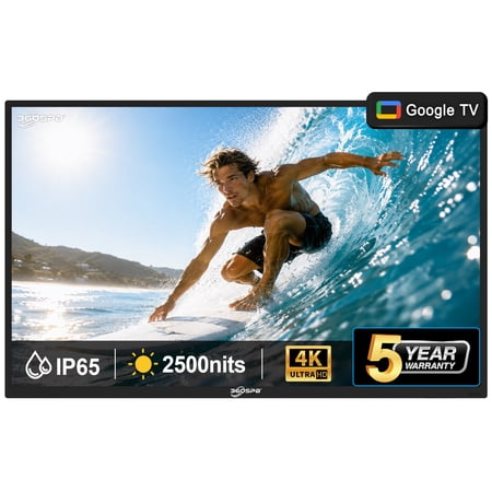 Pyimgus 65 inches outdoor TV,Smart outside TV, IP65 waterproof TV, 2500nits TV for Outside, 178° Viewing Angle Exterior TV for full sun