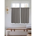 thumbnail image 6 of Tier Curtains 45 Inches Long, Black Striped Window Treatment Curtain Drapes, Modern Simple Farmhouse Beige Vintage Window Half Privacy Curtains for Bedroom Bathroom, 42"x45", 2 Panels, 6 of 7