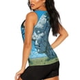 thumbnail image 3 of KLL Cracked Earth Head Tree Print Womens Tank Top Sleeveless Workout Tops Athletic Running Shirts Yoga Gym Clothes-Small, 3 of 7