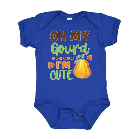 

Inktastic Thanksgiving Oh My Gourd I m Cute Gift Baby Boy or Baby Girl Bodysuit