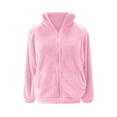 thumbnail image 5 of Womens Fuzzy Fleece Jacket Zip Up Stand Collar Sherpa Coats Casual Winter Warm Fluffy Faux Fur Outwear with Pockets, 5 of 7