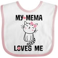 thumbnail image 3 of Inktastic My Mema Loves Me Girls Girls Baby Bib, 3 of 4