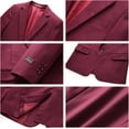 thumbnail image 5 of Boys Suits 3 Piece Slim Fit One Button Tuxedo Jacket Vest and Pant for Kids Prom Wedding Formal Set Size 4-14 Years, 5 of 7