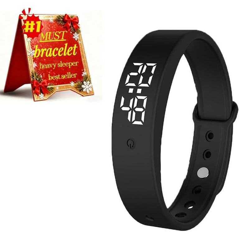 Vibrating Alarm Clock Watch for Heavy Sleepers, Silent Wake Up Bracelet &  Smart Wristband, Wearable Vibration Wrist Alarm, Non-Audible Sleep  Wristband for Men & Women
