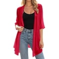 thumbnail image 4 of jiaxiM Lightweight Cardigans for Women 2026 Summer Chiffon Breathable Cardigan Half Sleeve Open Front Long Kimono Cover Ups, 4 of 6