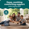 thumbnail image 3 of Furhaven 30" Round Calming Donut Dog Bed with Washable & Removable Cover & Bolster - Shaggy Plush Long Faux Fur Ball Bed - Taupe, For Dogs Up to 45 lbs, Medium, 3 of 11