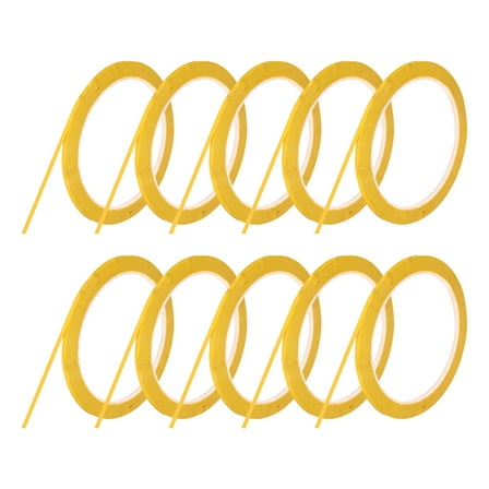 Uxcell 10 Rolls Whiteboard Tape Graphic Chart Tape 3mm 54.7 Yard Art Tape Thin Self-Adhesive Pinstripe Tape Masking Tape, Yellow
