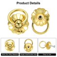 thumbnail image 3 of Uxcell 10 Sets Vintage Drop Ring Knobs for Dresser Drawer, Yellow Bronze(32.7mm/1.3" Long), 3 of 5