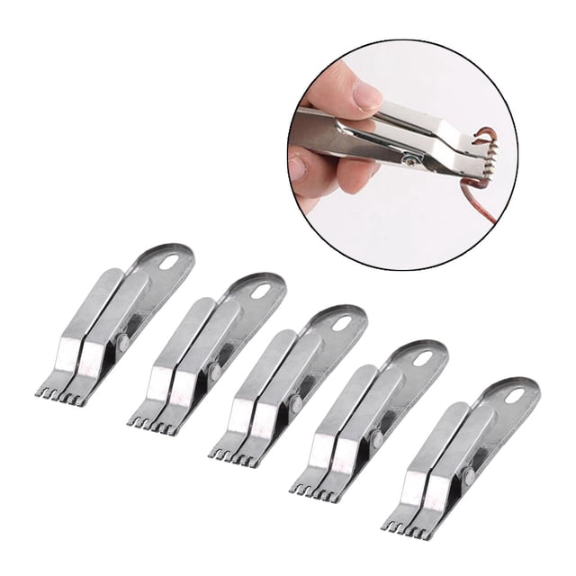Pinza de lombriz,Mini Clip de s de lombriz de pesca portátil,Clips de gancho de de de sangre de acero inoxidable,Cebos Perchas Accesorios de pesca Sharpla Pinza de lombriz