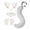 white, variant on BELOVING Costume Cosplay Faux Ears and Tail Set for Kids Adults Mardi Gras Night Club brown